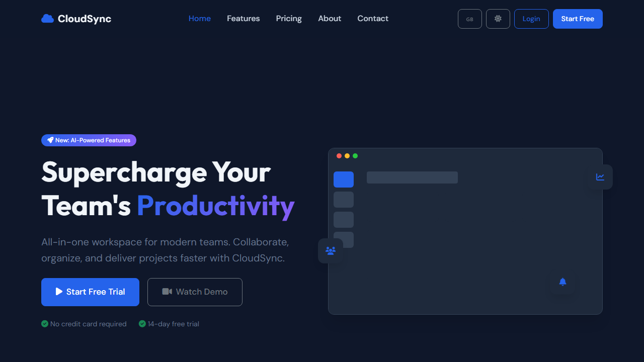 Business Landing Page - 5 pages