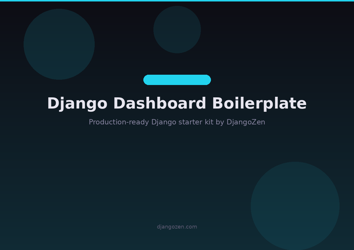 Django Dashboard Boilerplate