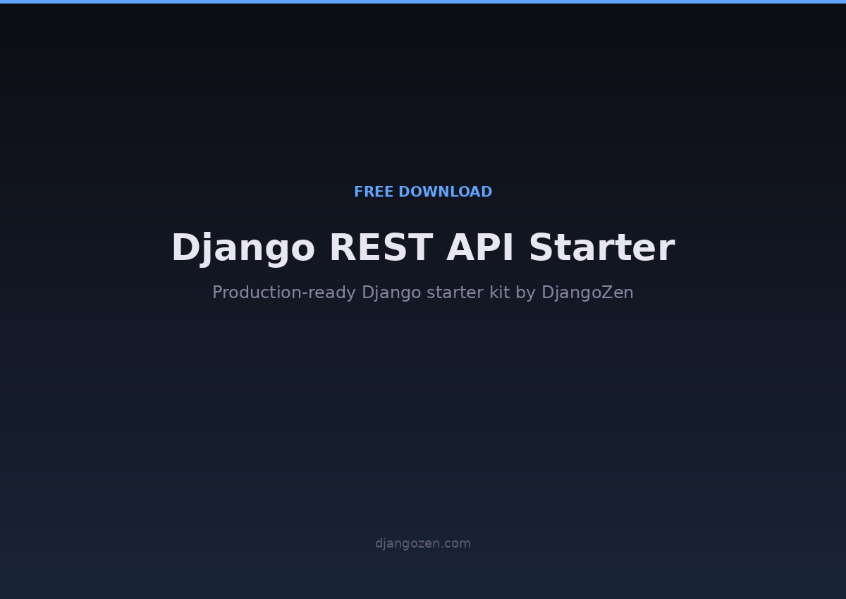 Django REST API Starter (Free)