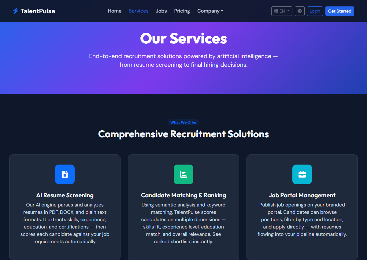 Services - Platform capabilities overview